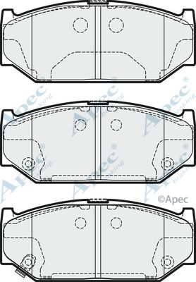 APEC BRAKING Комплект тормозных колодок, дисковый тормоз PAD1823